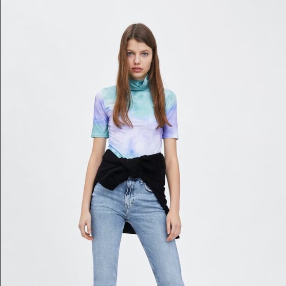 Zara Tie Dye Top , Turtle Neck